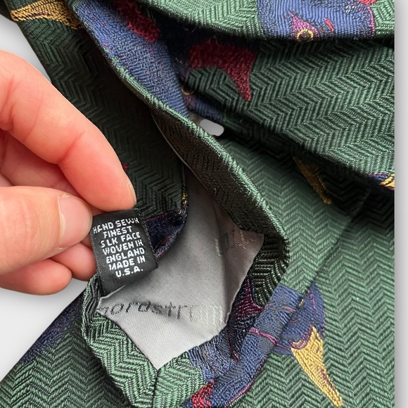 Vintage Nordstrom Silk Mallard Duck Tie - Picture 4 of 6